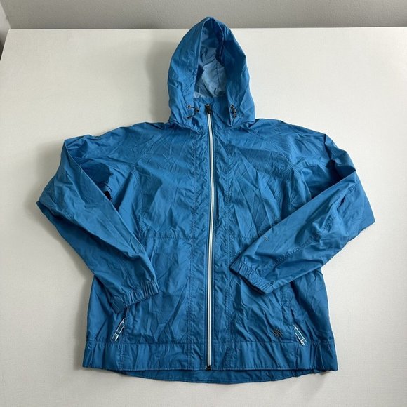 Columbia Omni-Shield Women's Size‎ M Blue Outdoor Packable Windbreaker Jacket - Picture 1 of 7